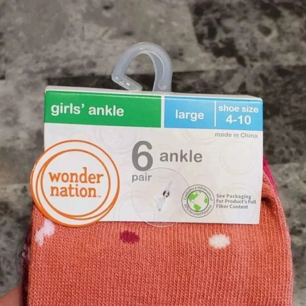 Girls size L Pink Ankle Socks
